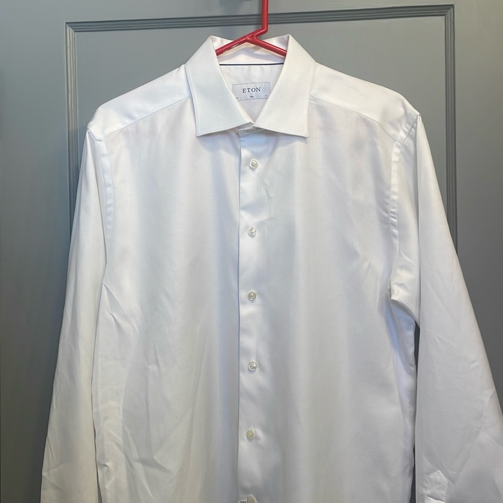 Eton classic white 100% cotton dress shirt